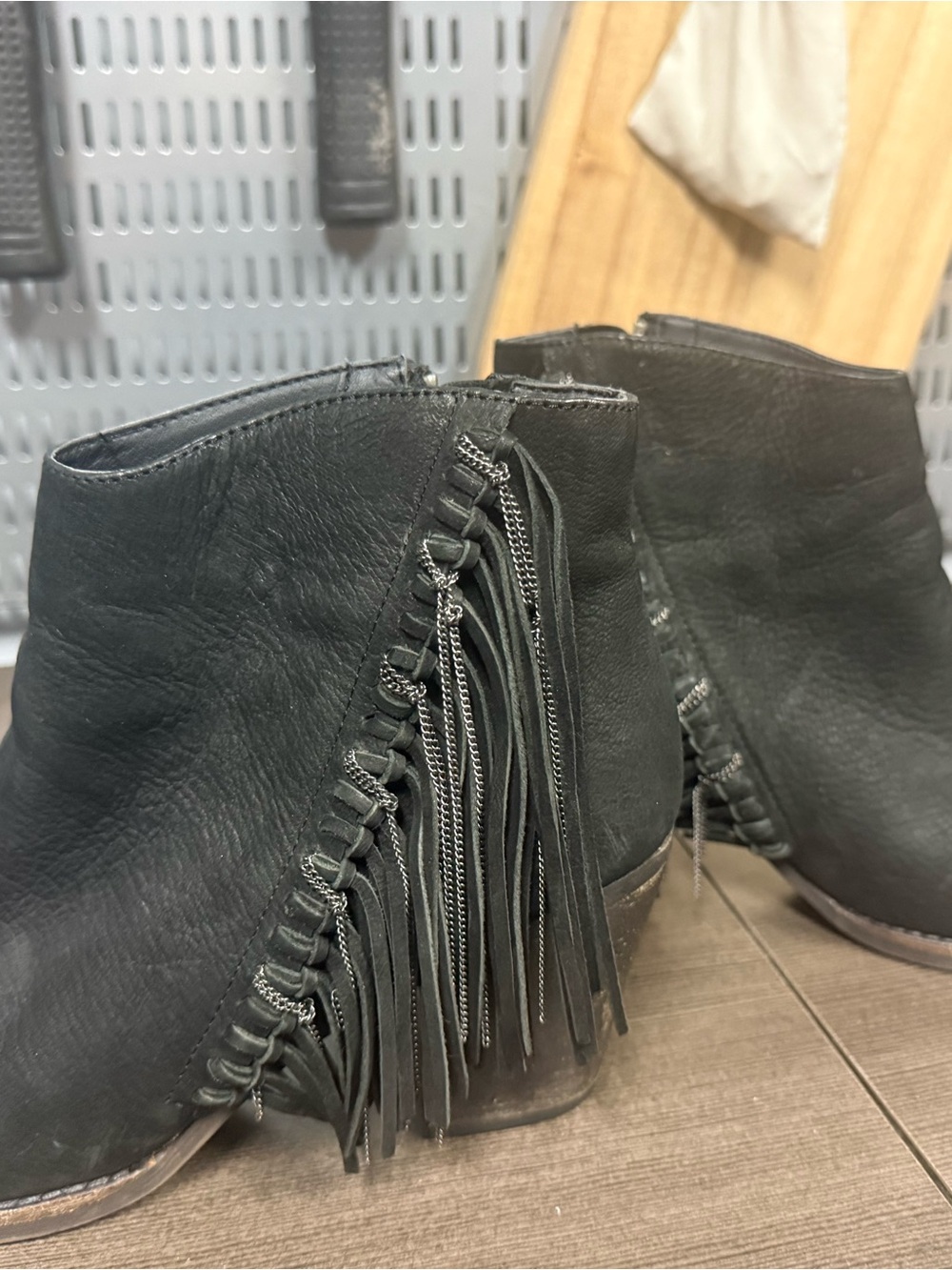 Dolce Vita Fringe Ankle Boot - Black